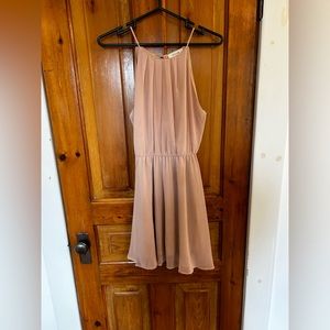 Chelsea  A line mini dusty pink dress